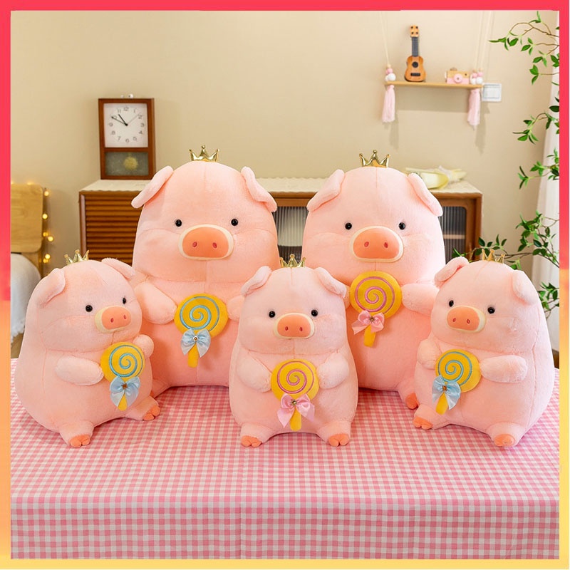 30 cm Lucu Mahkota Lolipop Babi Mainan Mewah Boneka Boneka Bantal Anak Kid Hadiah Dekor 11.8 &quot;