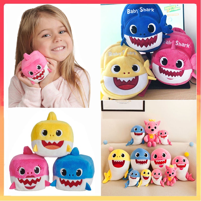 50cm/45cm/40cm Baby Shark Pink Fong Mainan Mewah Boneka Boneka Hadiah Lembut Untuk Mainan Natal Anak-Anak