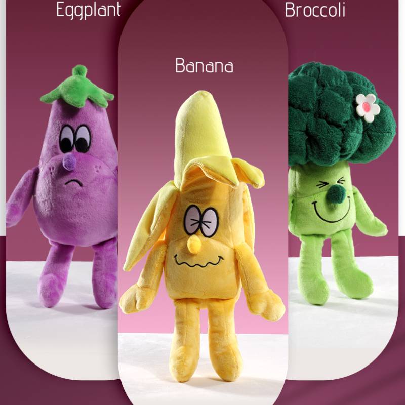 Jellycat Sayur Mainan Mewah Brokoli Pisang Terong Tanaman Boneka Boneka Hadiah