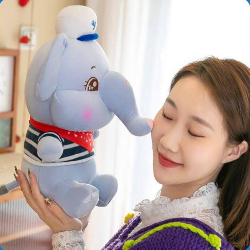 Boneka Plush Gajah Navy Bergaya Dan Chic Untuk Dekorasi Rumah Dan Kantor Anda