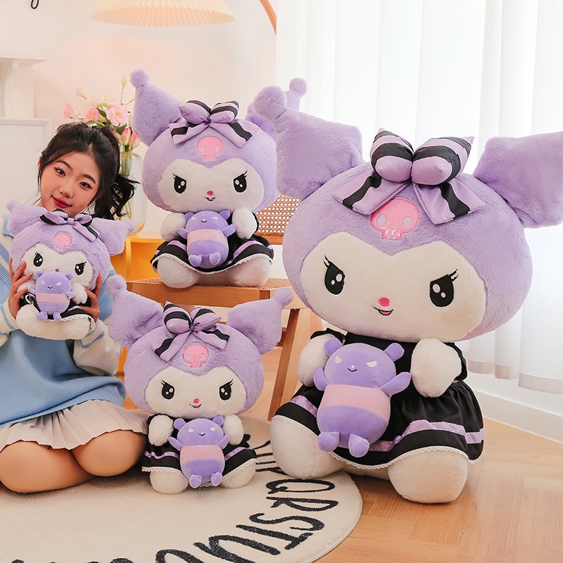 Boneka Kurumi Mewah Ungu by Sanrio Pengerjaan Indah Detail Halus! Anda