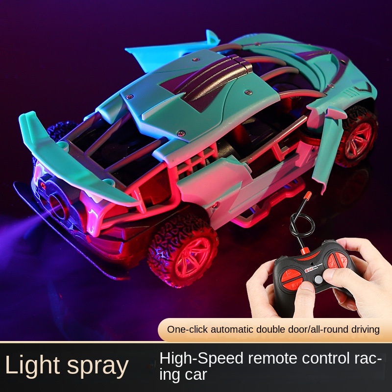 Anak Drift Spray Mobil Remot Control Light Racing Interaktif Bersaing