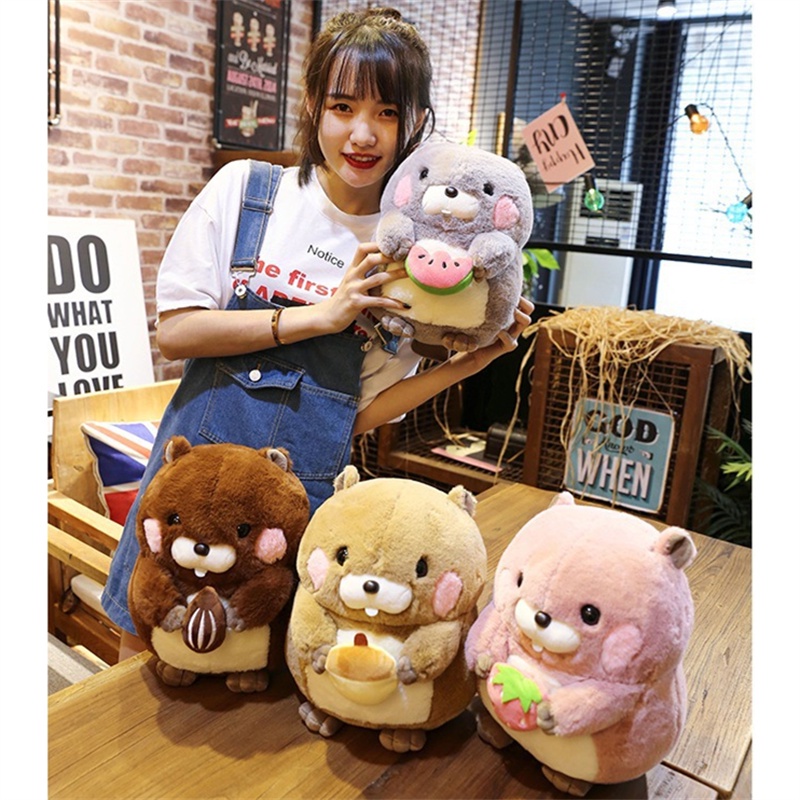 Mainan Plush Groundhog Lucu Boneka Binatang Lembut Dan Dapat Di Peluk Untuk Anak Dan Hewan Peliharaan