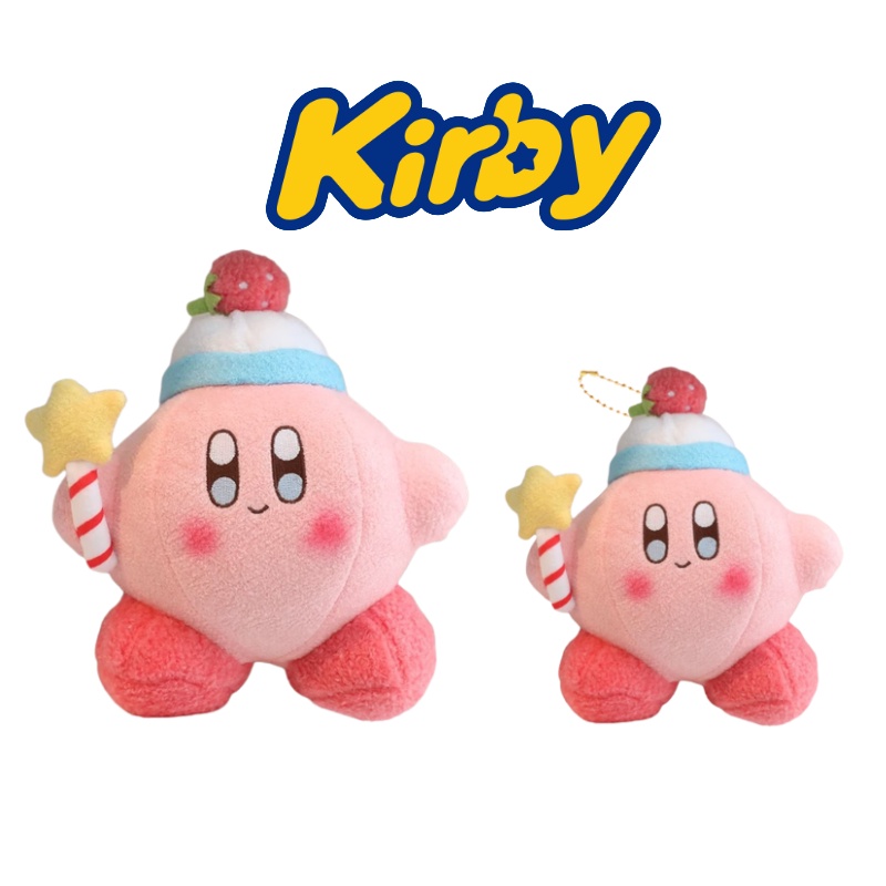 Kirby Boneka Bentuk Kue Desain Rusa Plushie, Mewah Pendek, Bahan Katun Pp, 22x20cm