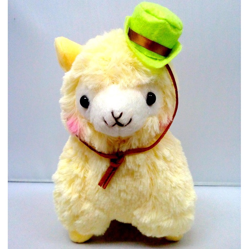 Arpakasso Amuse Alpacasso 6.5&quot; Mainan Mewah Alpaka Menggemaskan Dengan Topi Ungu Pink