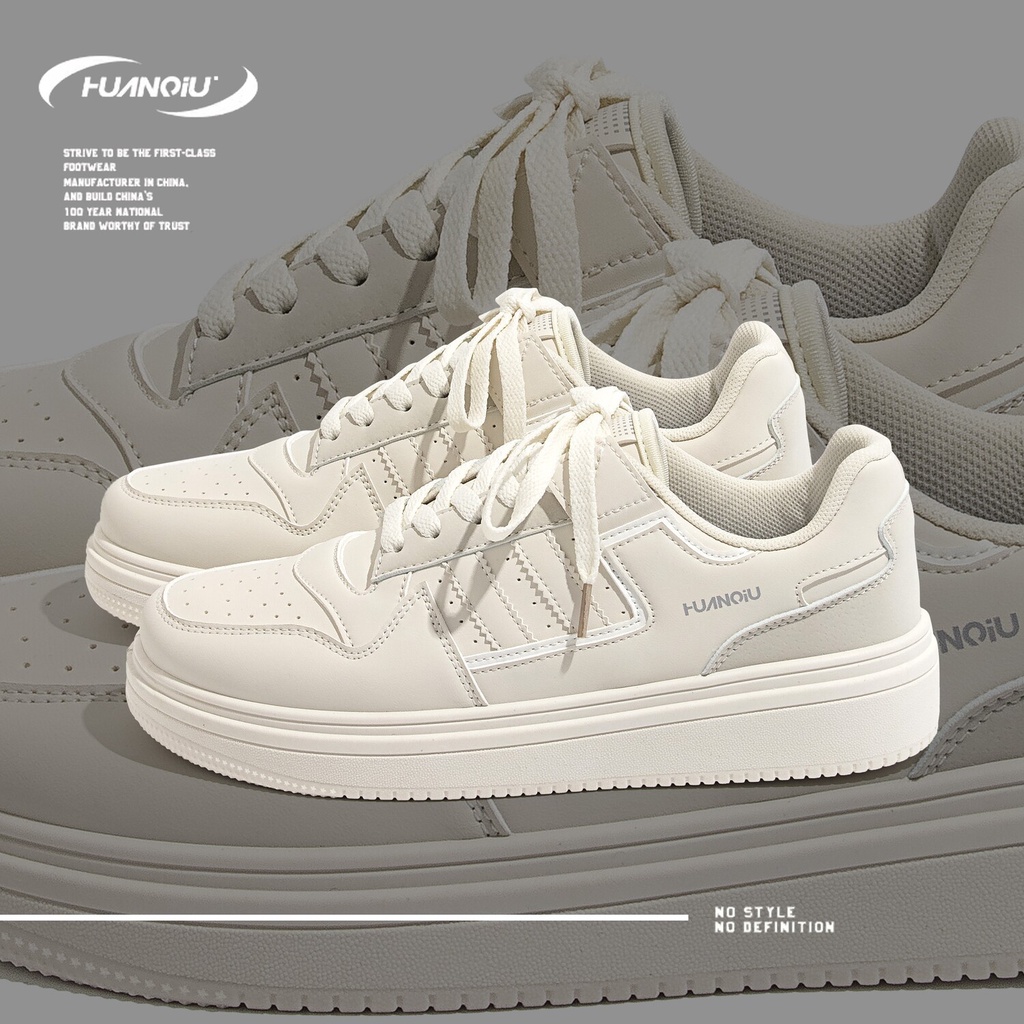 Sepatu snekers pria olahraga HUANQIU Global Small White Shoe s Man's Shoe Spring and Autumn New Spor