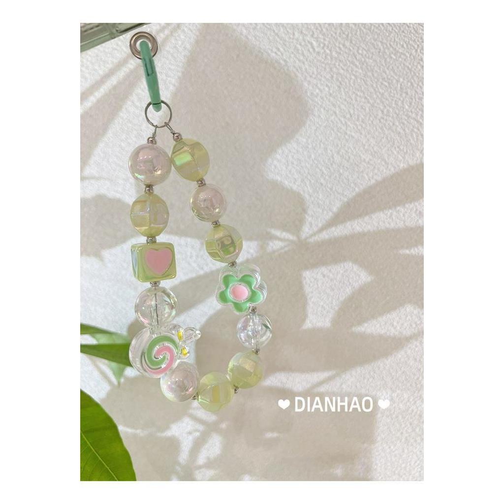 IPHONE Minimalist Ins Gradient Green Meteorite Pattern Chain Design Phone Case Kompatibel Dengan Iphone12 13 14 11 Pro Max X Xs Max Xr Jjhy