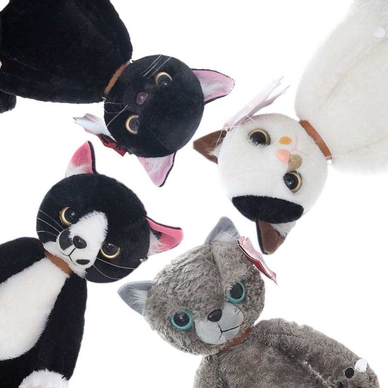 40/60cm Tamino Maita Displeased Cat Plush Toy Lembut Huggable Boneka Kartun Hadiah
