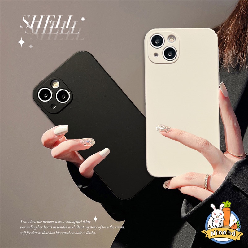 Redmi 12C A1 A1+10C 10A 10 9 9A 9C 9T Note12 11 11s 10 10s 9 9s 8 Pro Xiaomi 11 Lite 11T Pro 13 Poco F3 X3 NFC Pro Simple Silikon Cair Tepi Lurus Soft Phone Case Sarung Soft Cover