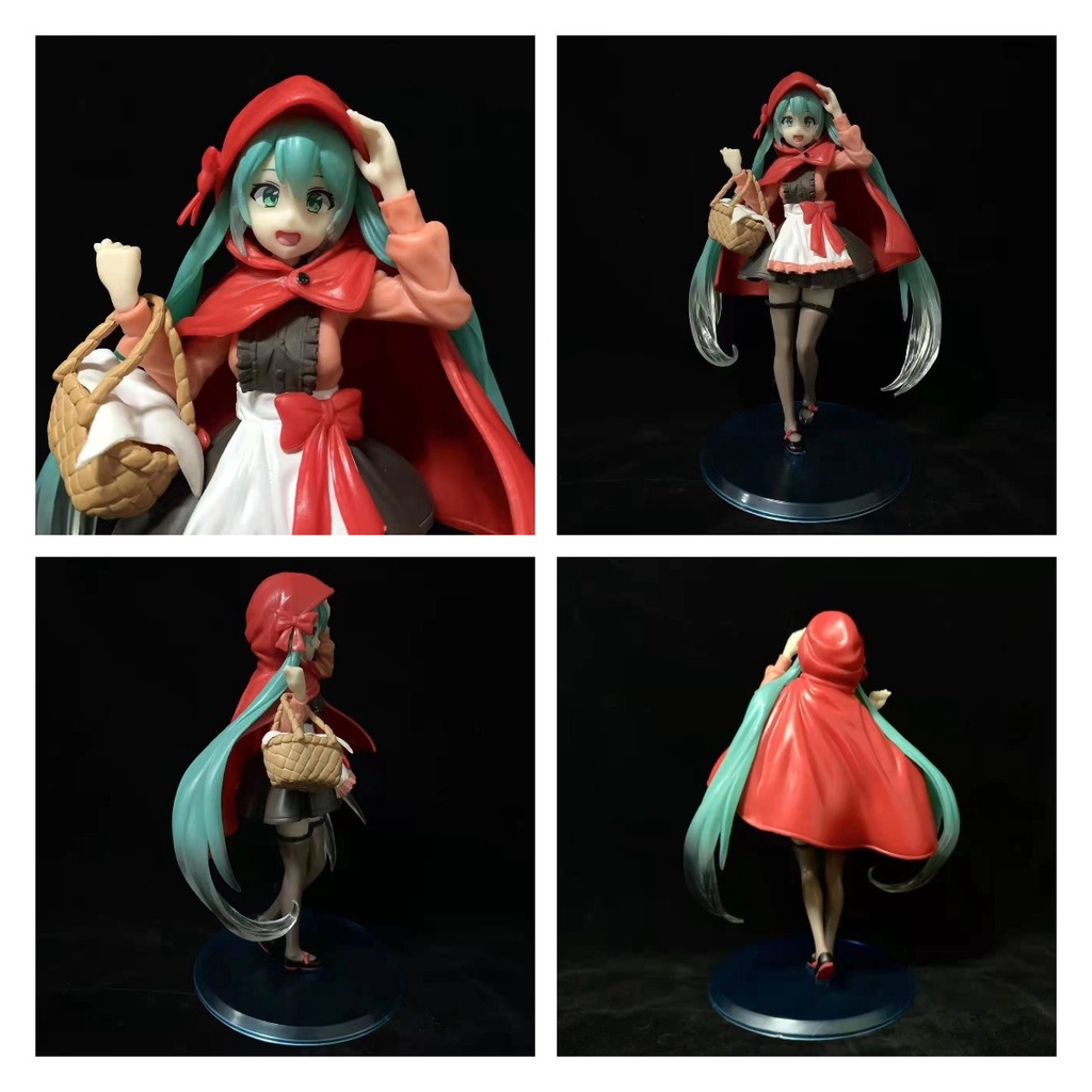 Miku Little Hatsune Red Riding Hood Figure Mainan Model Patung Hadiah Dekorasi Rumah