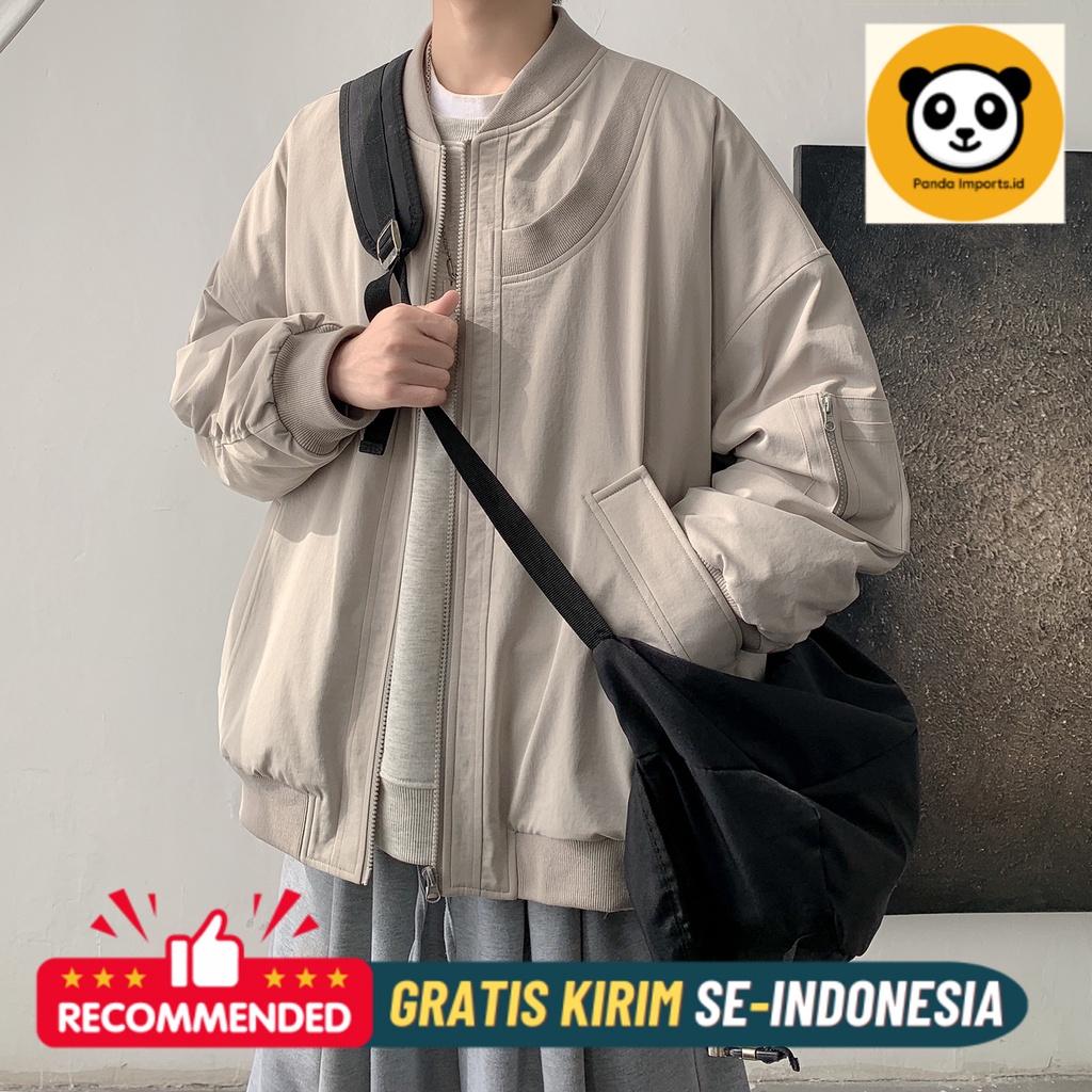 Jaket Pria Premium Jaket kolar baseball, jaket kapas musim dingin pria, jaket pilot tebal, jaket kap