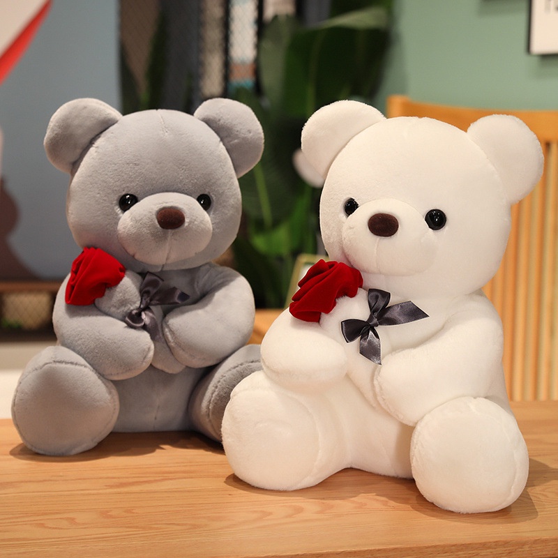 Boneka Teddy Bear Boneka Valentine Mainan Mewah Pengakuan Boneka Peluk Bunga Mawar Untuk Pacar Hadiah Hari Valentine Di Seluruh Dunia