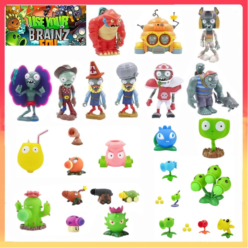 10-16cm Plants vs Zombies Bajak Laut Raksasa Mesir Angka Crazy Dave Roadblock Model