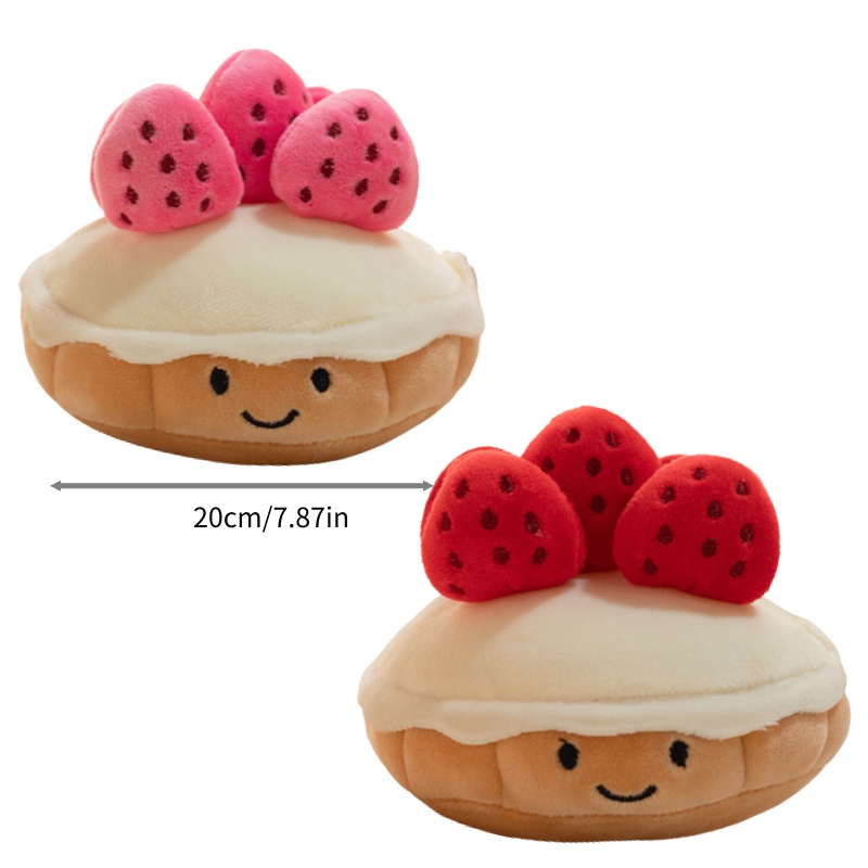 Mainan Plush Bentuk Kue Strawberry Manusia Hidup Untuk Waktu Santai Yang Menyenangkan Dan