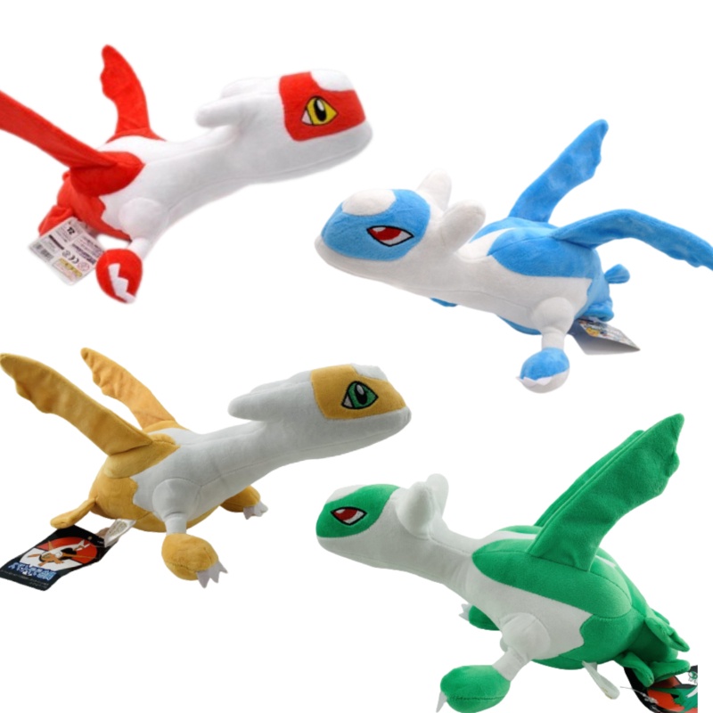 Boneka Binatang Latias Dan Latios Berwarna Halus Dan Vibrant Dengan Isian Katun Pp