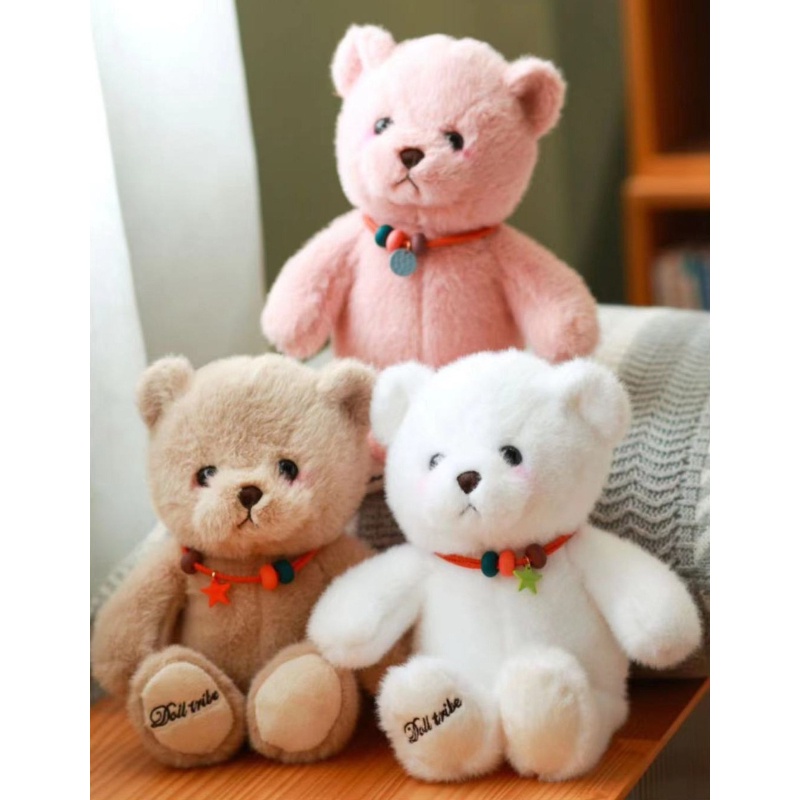 Boneka Beruang Keberuntungan Menggemaskan Klasifikasi Rambut Pendek, Tinggi 30cm Dan Cocok Untuk Anak-Anak