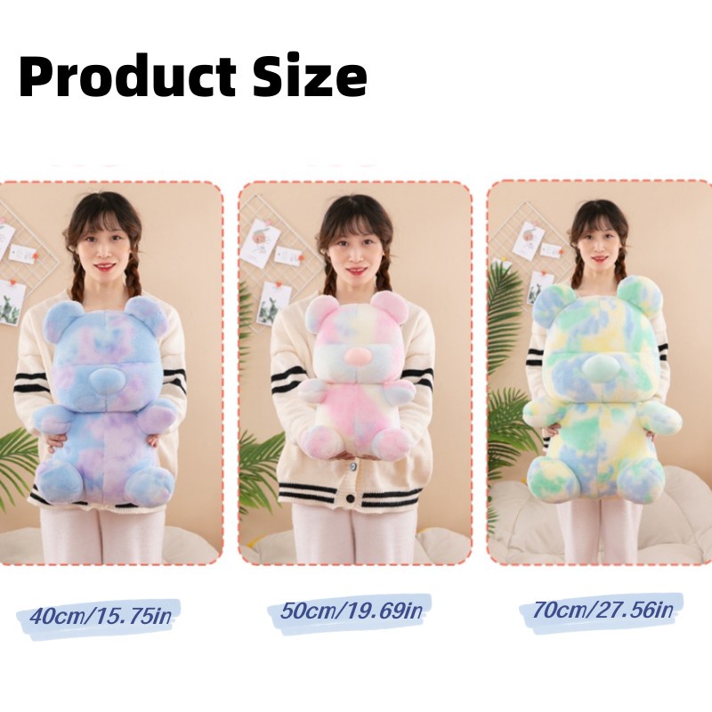 70cm Gloomy Rainbow Bear Mainan Mewah Boneka Binatang Warna-Warni Untuk Anak Dan Dewasa Lucu