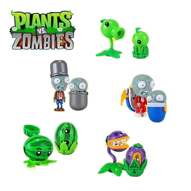 Tanaman vs. Zombies Buckethead Zombie Chomper Bentuk-Geser Mech model Mainan