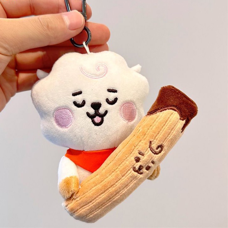 12 cm BTS Plush Gantungan Kunci Hewan Boneka Ransel Liontin Mainan Fans Hadiah