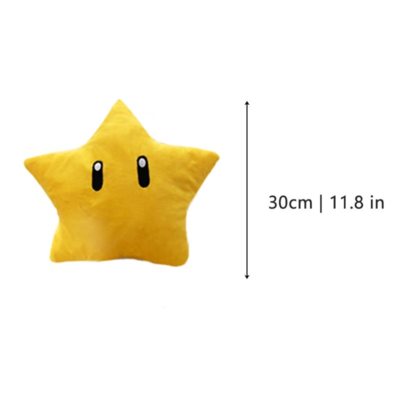 30 cm Super Mario Yellow Star Mainan Mewah PP Katun Nap Bantal Dekorasi Huggable