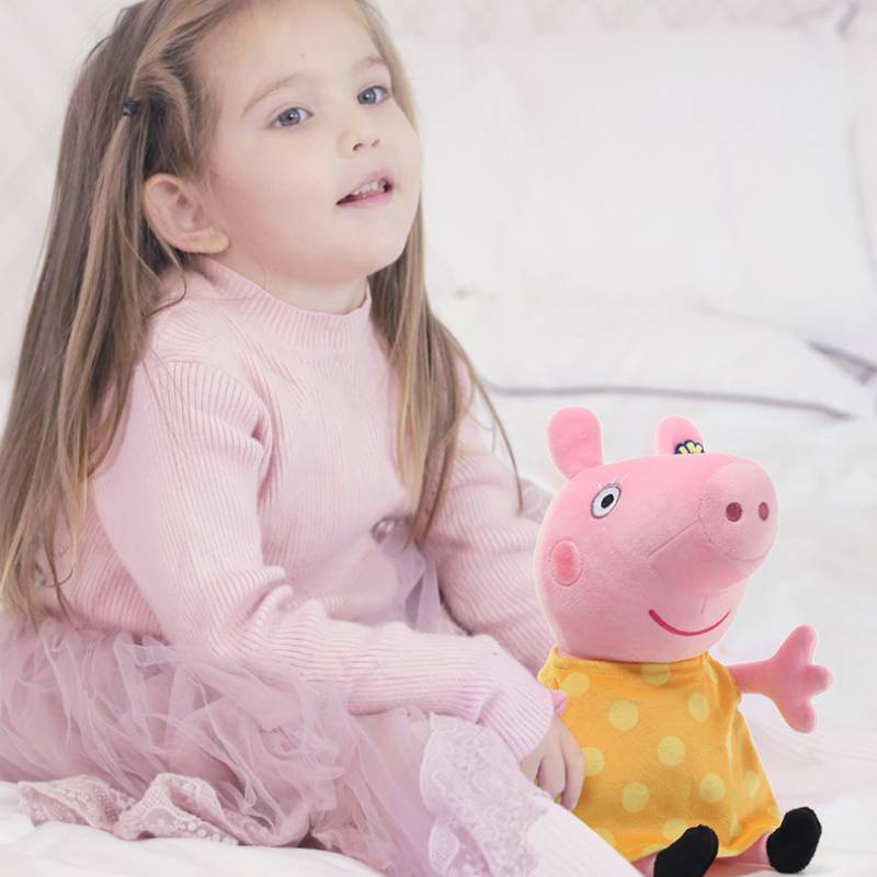 Mainan Plush Kakek Dan Nenek Peppa Pig Super Lembut Untuk Hadiah Ulang Tahun Anak