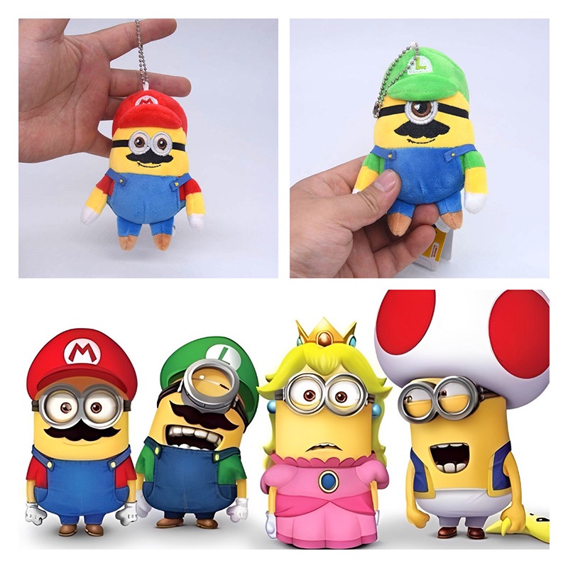 Menggemaskan Jepang Mario Kecil Kuning Bean Joint Little Soldier Plush Doll Liontin Mainan Mary Claw Machine