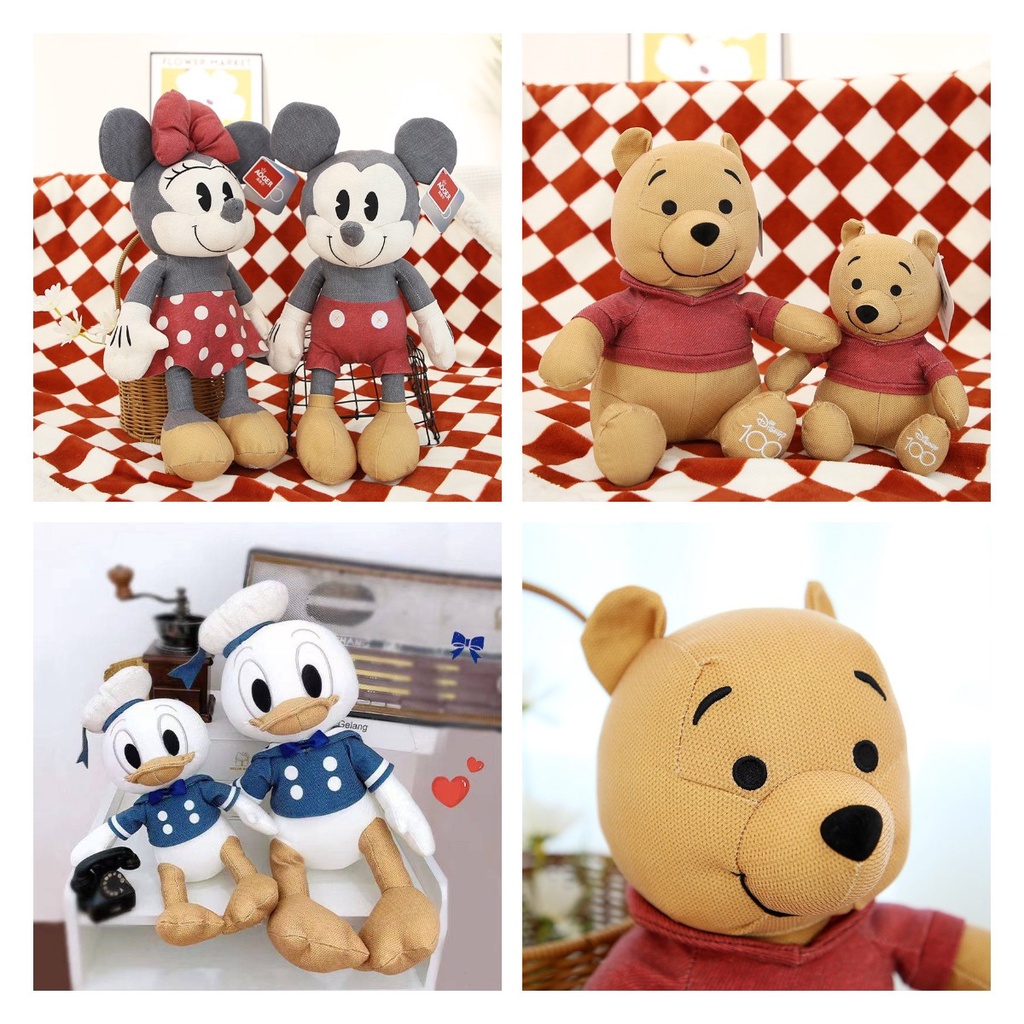 Koleksi Mainan Disney Nostalgia Plush Mickey, Minnie, Winnie, Dan Donald, Lebih Banyak!