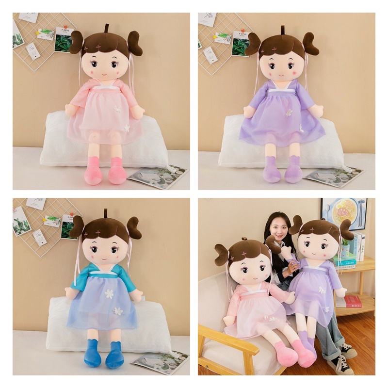 Mainan Plush Anak Perempuan Kartun Lucu Untuk Tidur Anak Dengan Rok Bunga Dan Isian Katun Pp