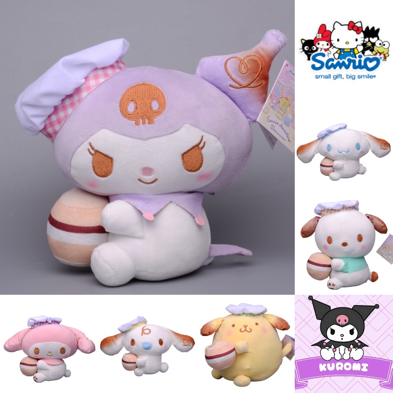 Tidur Rapat Roti Sanrio Koki Manis Meiru Stuffed Animal 18cm Tinggi Dan Sangat Nyaman