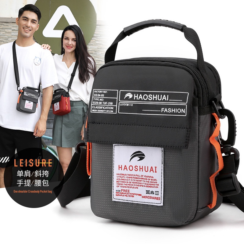 Tas selempang pria distro Bekas salib bahu tunggal laki-laki dan beban tunggal bahu tangguh. Bekas o