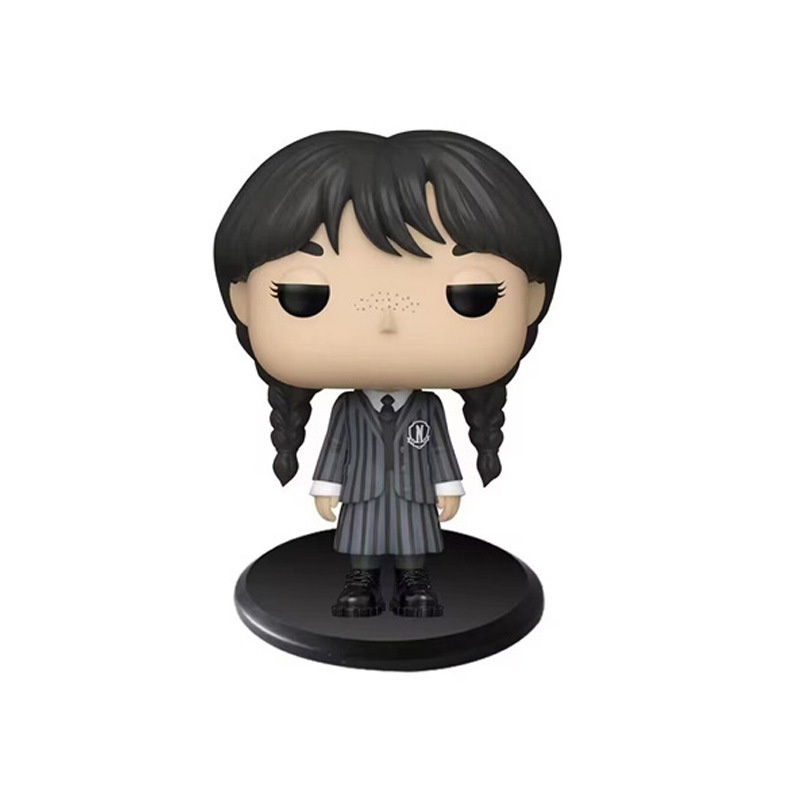 The Addams Family Wednesday Figure Boneka Model Mainan Dekorasi Hadiah Dengan Base