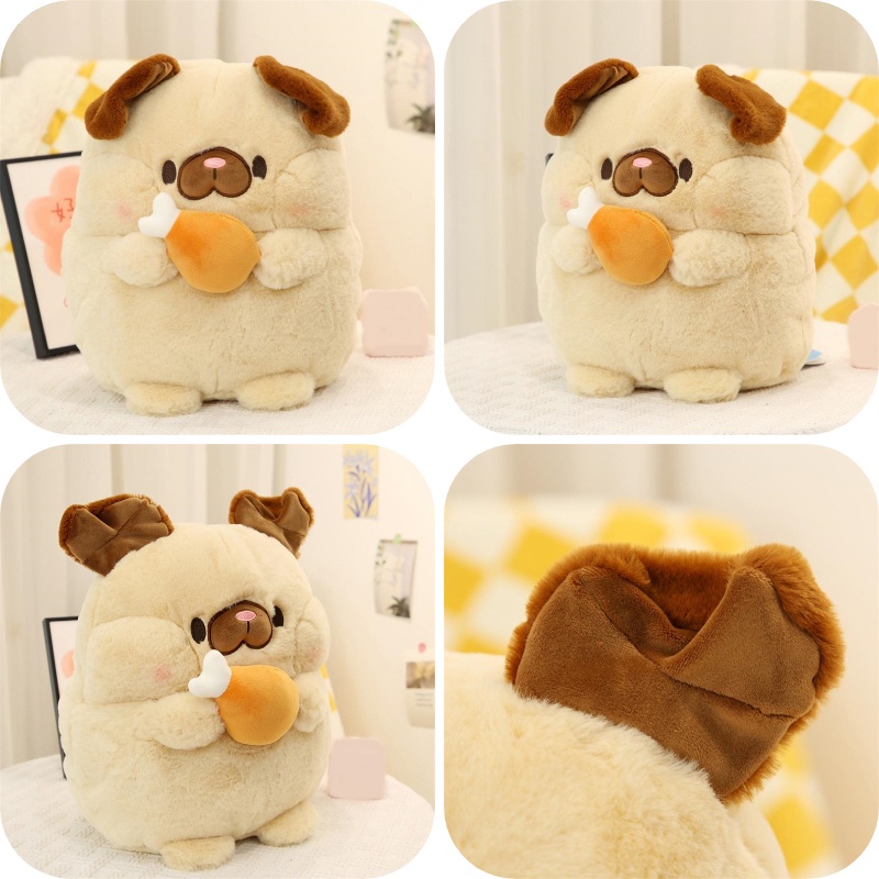 Mainan Anjing Fluffy Plush Dengan Kaki Ayam Adorable Home Decor 30cm