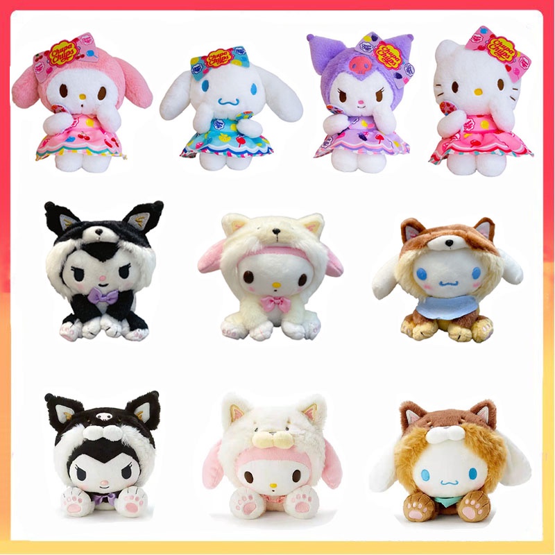 20 cm Sanrio Kuromi Melody Cinnamorol Mainan Mewah Boneka Boneka Bantal Ornamen Hadiah Anak
