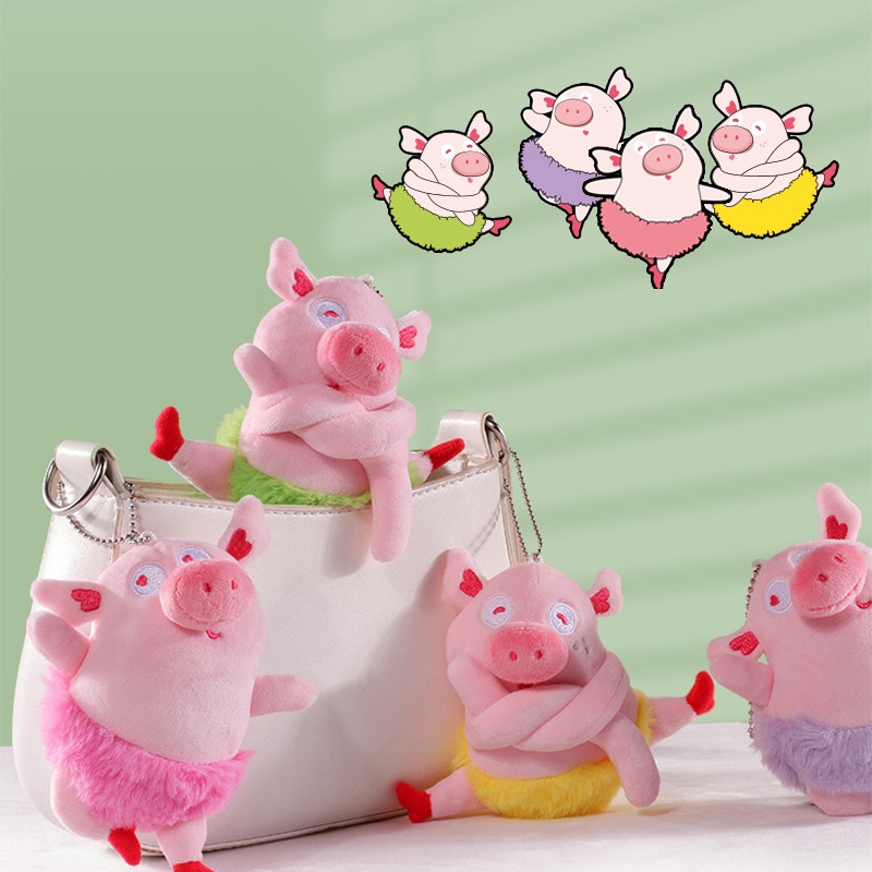 Liontin Mainan Plush Babi Show Super Soft Untuk Dan Gantungan Kunci