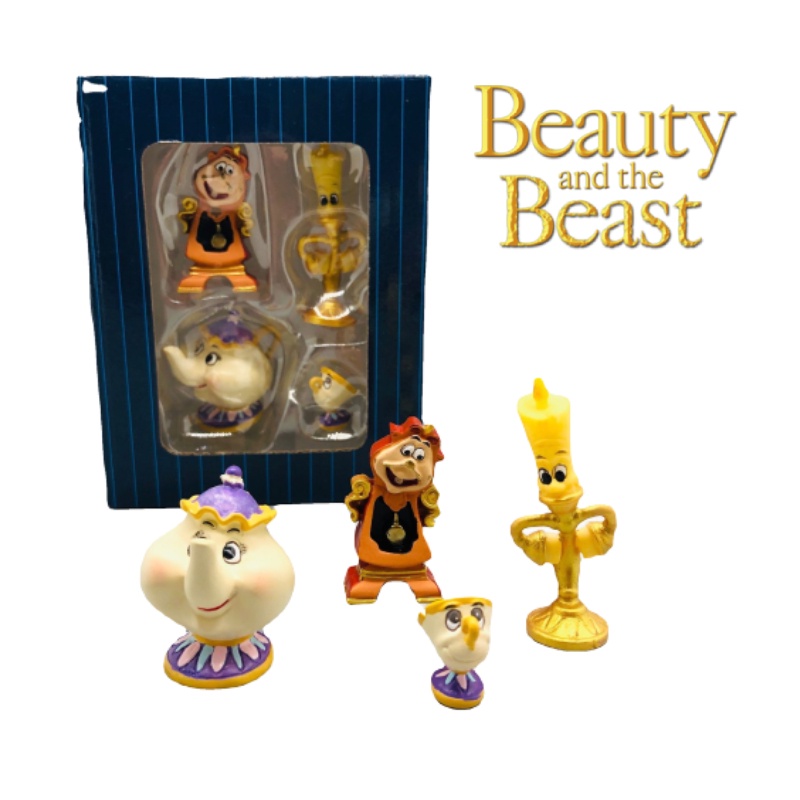 Set Patung Resin Lukis Tangan Beauty And The Beast Ideal Untuk Pajangan Dan Koleksi