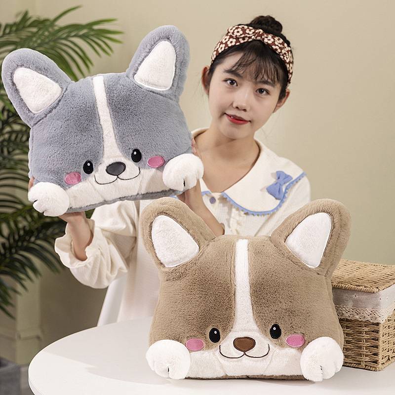 Bantal Boneka Binatang Lovely Husky Dan Shiba Inu, Isian Pp Katun, Mudah Dibawa