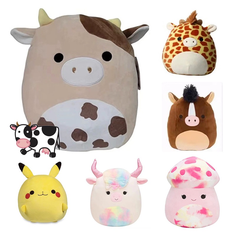 Bantal Boneka Binatang Sapi Bulu Pendek Lucu Hadiah Ulang Tahun Yang Sempurna Untuk Remaja