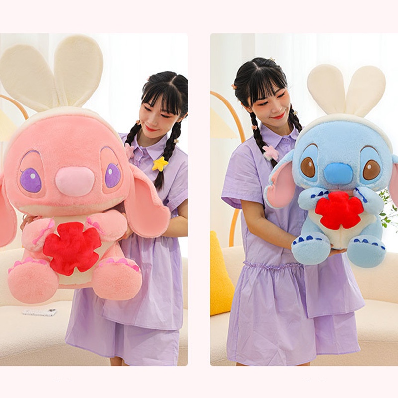 Stitch Lilo and Plush Toy Stuffed Doll Lempar Bantal Ornamen Rumah Anak Dekorasi Hadiah