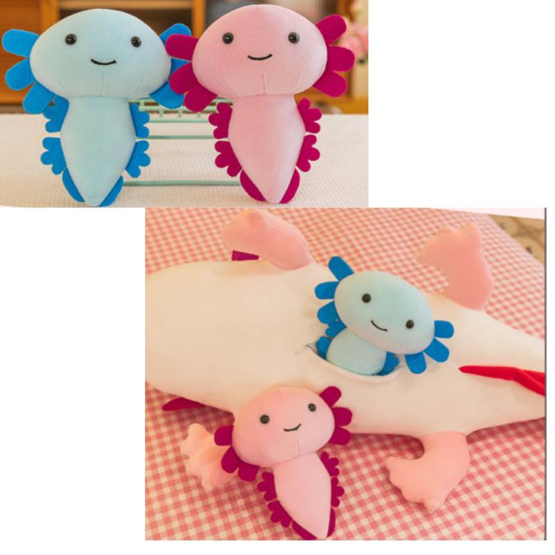 Salamander Plushie Adorable Set for Kids Termasuk Ibu Dan Bayi! Dua