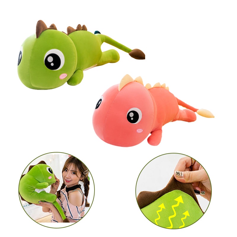 Plushies Adorable Dinosaur Desain Ritsleting Dapat Dilepas Mudah Dicuci Untuk