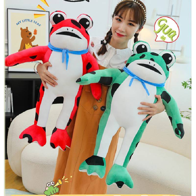 Boneka Kodok Boneka Berkualitas Tinggi Dengan Bulu Plush Pendek Dan Isian Katun Pp