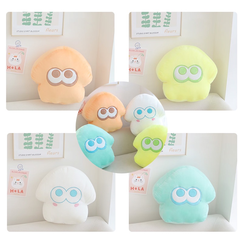 Splatoon Octopus Pillow Cushion Bulu Halus Dan Menyenangkan Plushie Untuk Anak