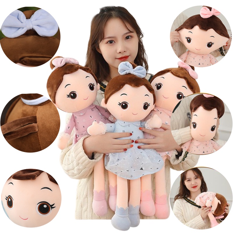 Boneka Cewek Plush In Dress Tersedia 3ukuran