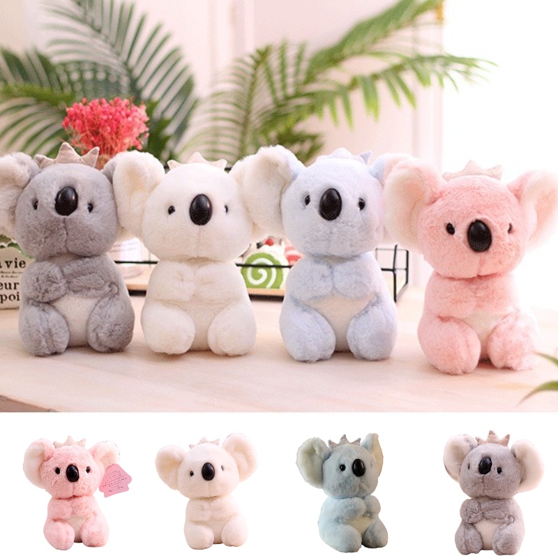 Boneka Koala Plush Kecil Dengan Mahkota Ultra-soft Pendek Mewah Souvenir Australia 23cm