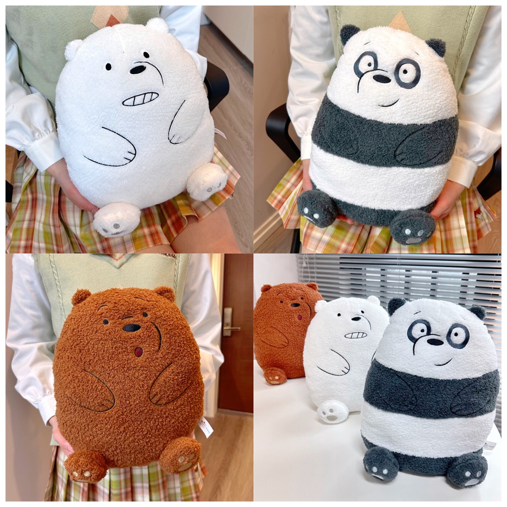 Bare Bears We plush stuffed toys Karakter anime Boneka Hias Bantal Hadiah