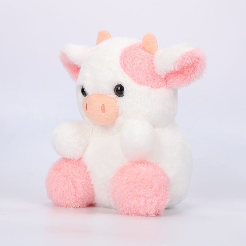 Boneka Sapi Belle Strawberry Cow Pink Lucu Dan Indah Untuk Koleksi Anda