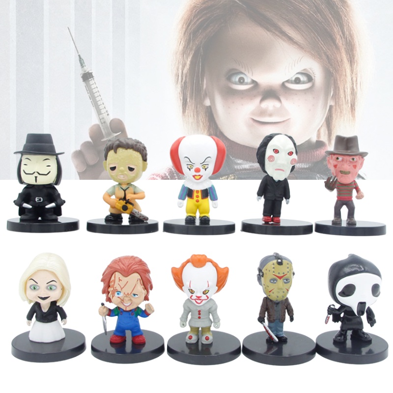 Horror Film Karakter Klasik PVC Figure Collection Cocok Untuk Kipas, Kolektor, Penggemar Model Dan