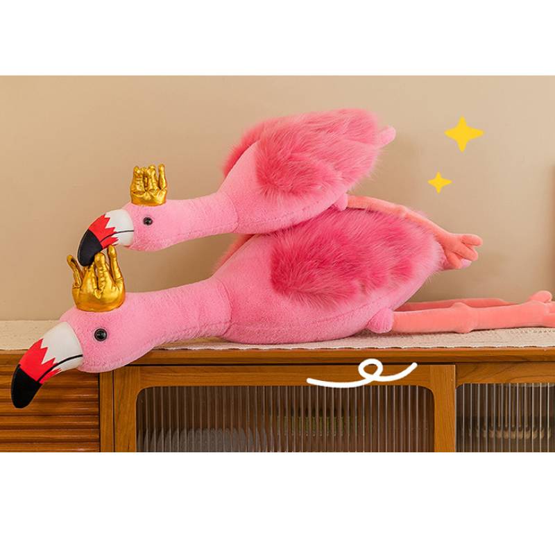 Mahkota Flamingo Pink Mainan Mewah Bantal Tidur Boneka Dekorasi Rumah Hadiah Ulang Tahun Anak