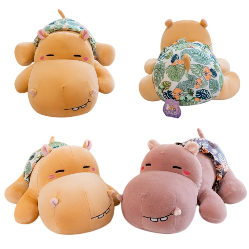Fluffy Hippopotamus Plushie, Cocok Untuk Nap Time, Berkualitas Dan Tahan Lama, 55cm