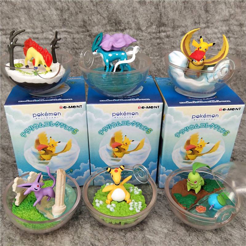 6pcs Pokémon Elf Blind Box Komik Koleksi Model Set Bola Kristal Penggemar Anak